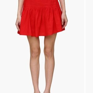 Avec Les Filles Red Mini Skirt